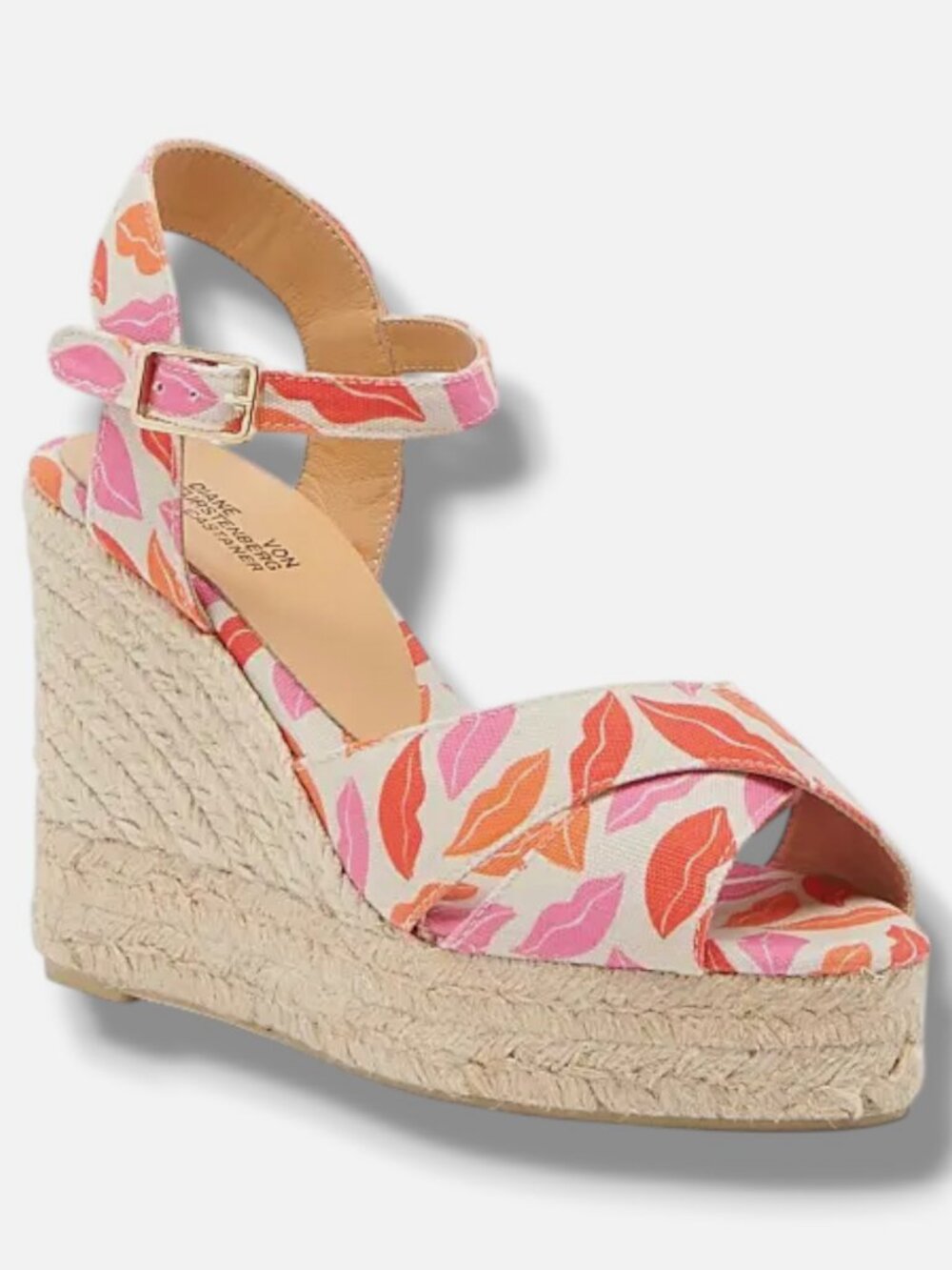 Castañer x Diane Von Furstenberg Women Beige Blaudell Espadrille Sandal Shoe, 37